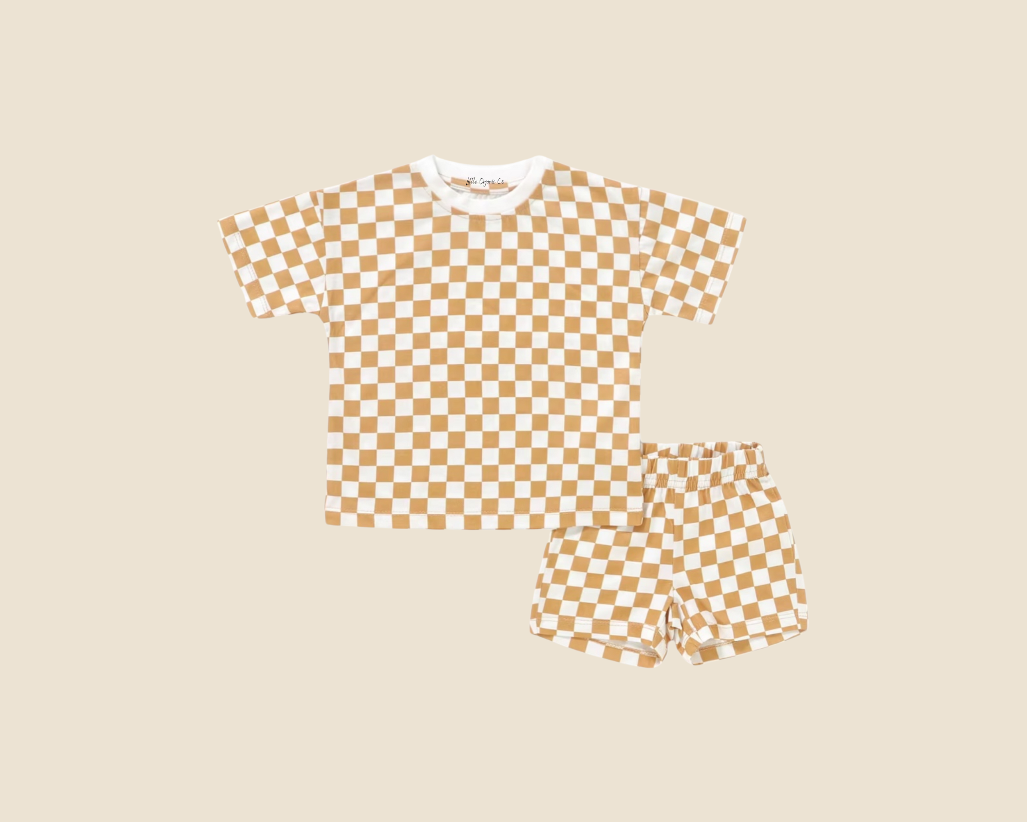 Checkered Lounge Short Set