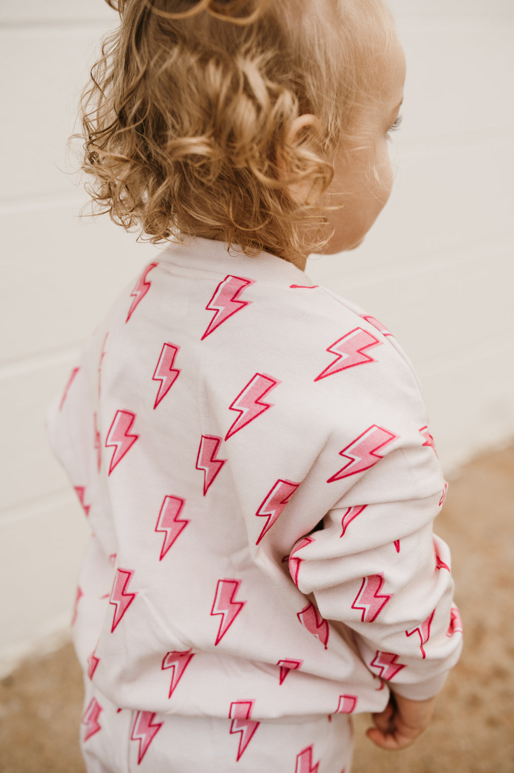 Pink Bolts Jogger Set