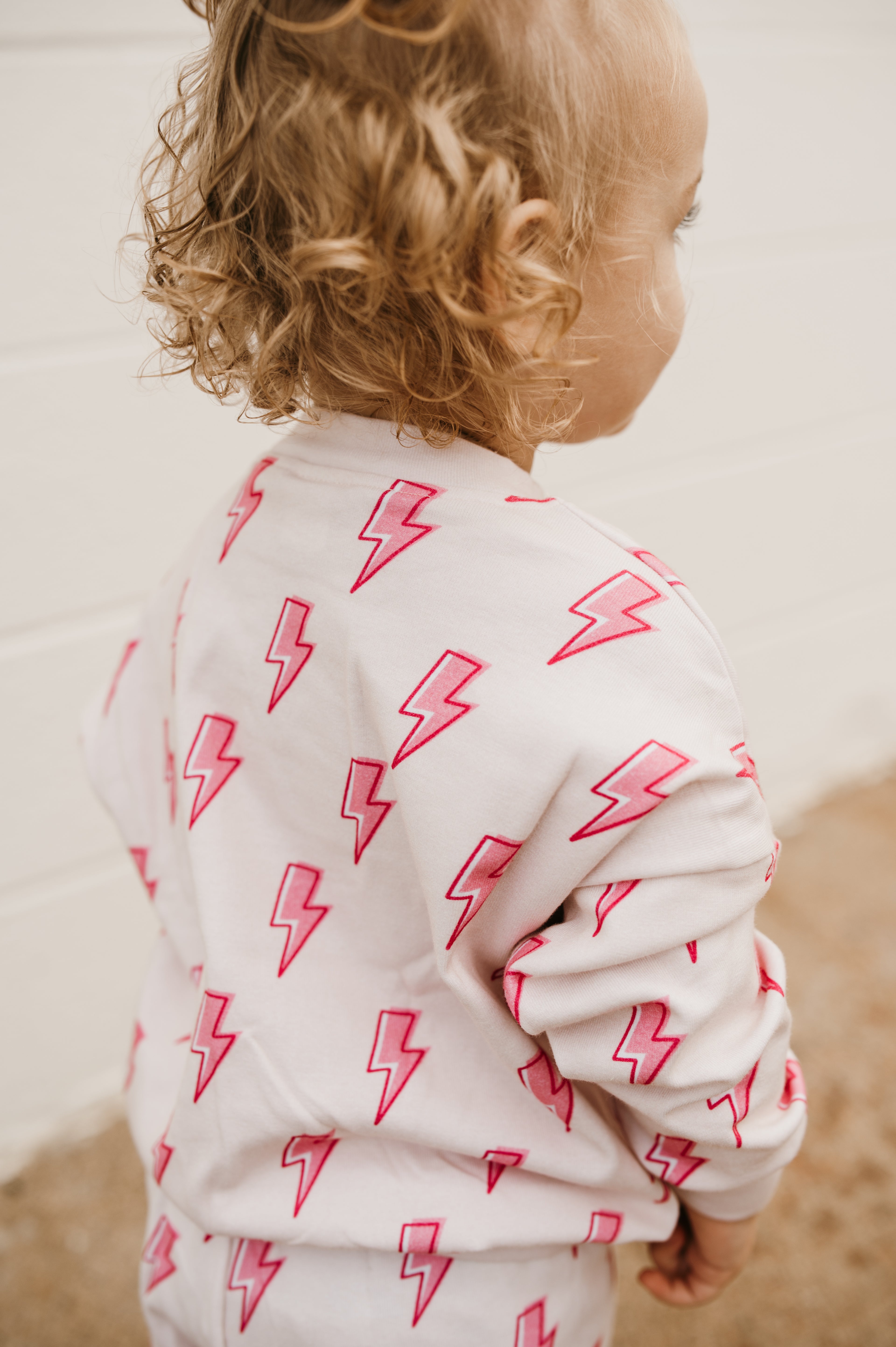 Pink Bolts Jogger Set