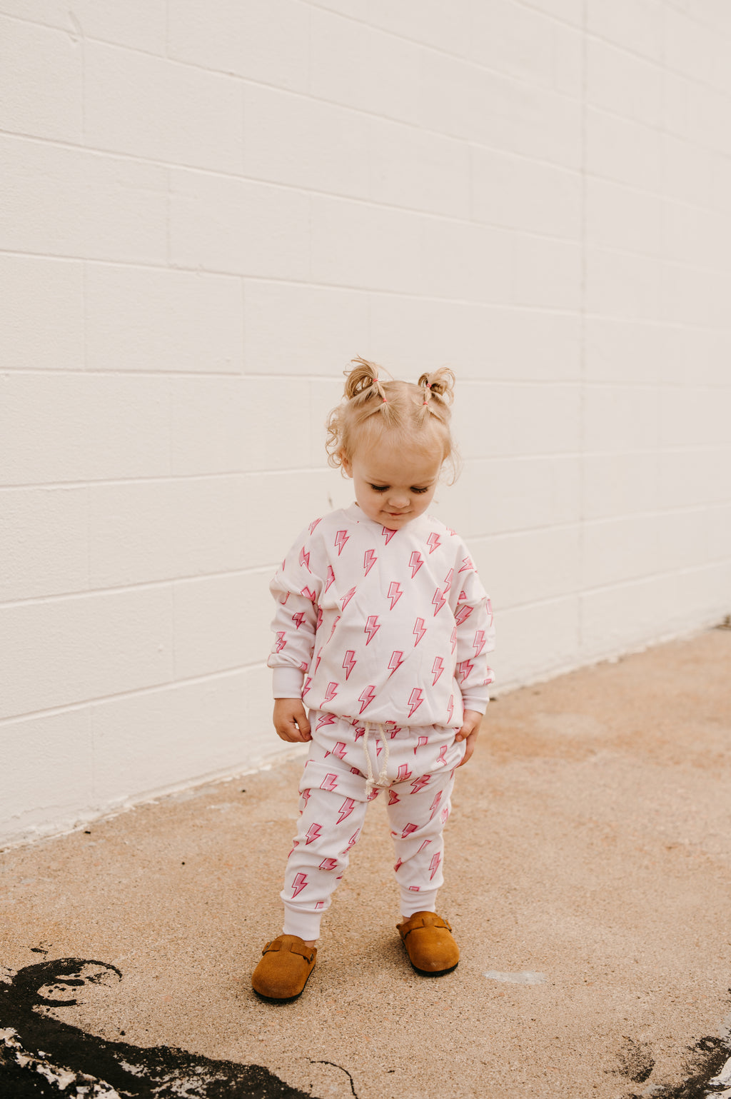 Pink Bolts Jogger Set