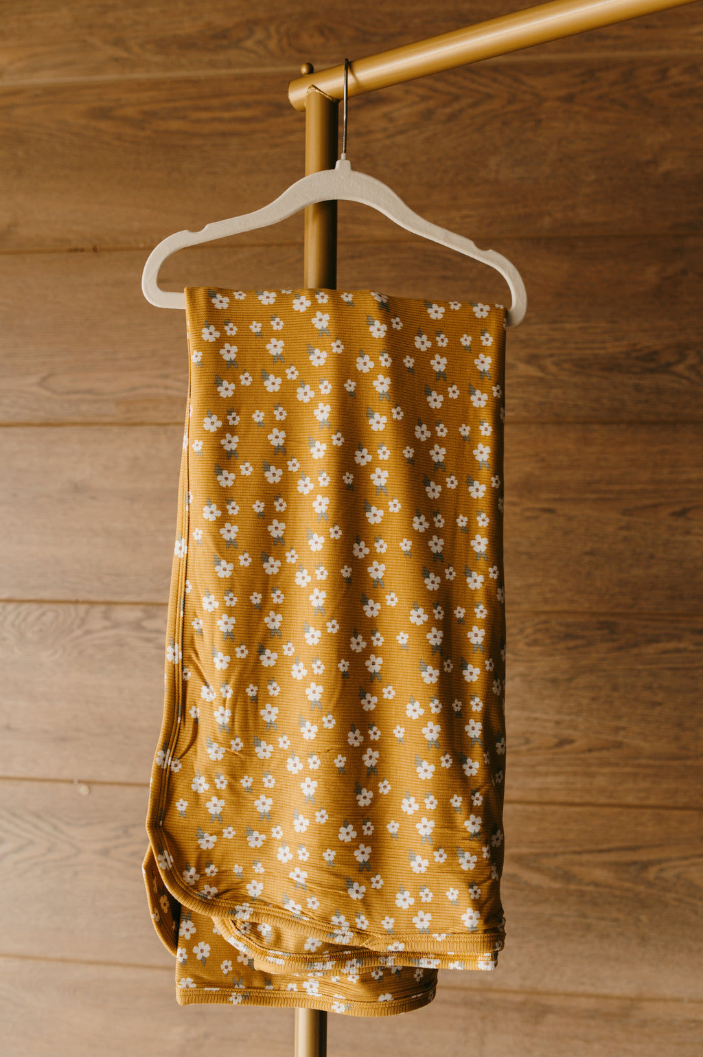 Golden Blooms Bamboo Blanket