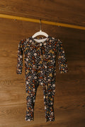 Plum Floral Zip Pajamas