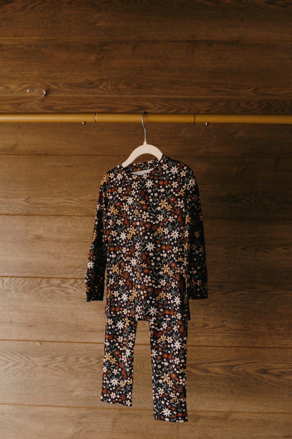 Plum Floral Two-Piece Pajamas