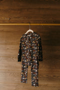 Plum Floral Two-Piece Pajamas