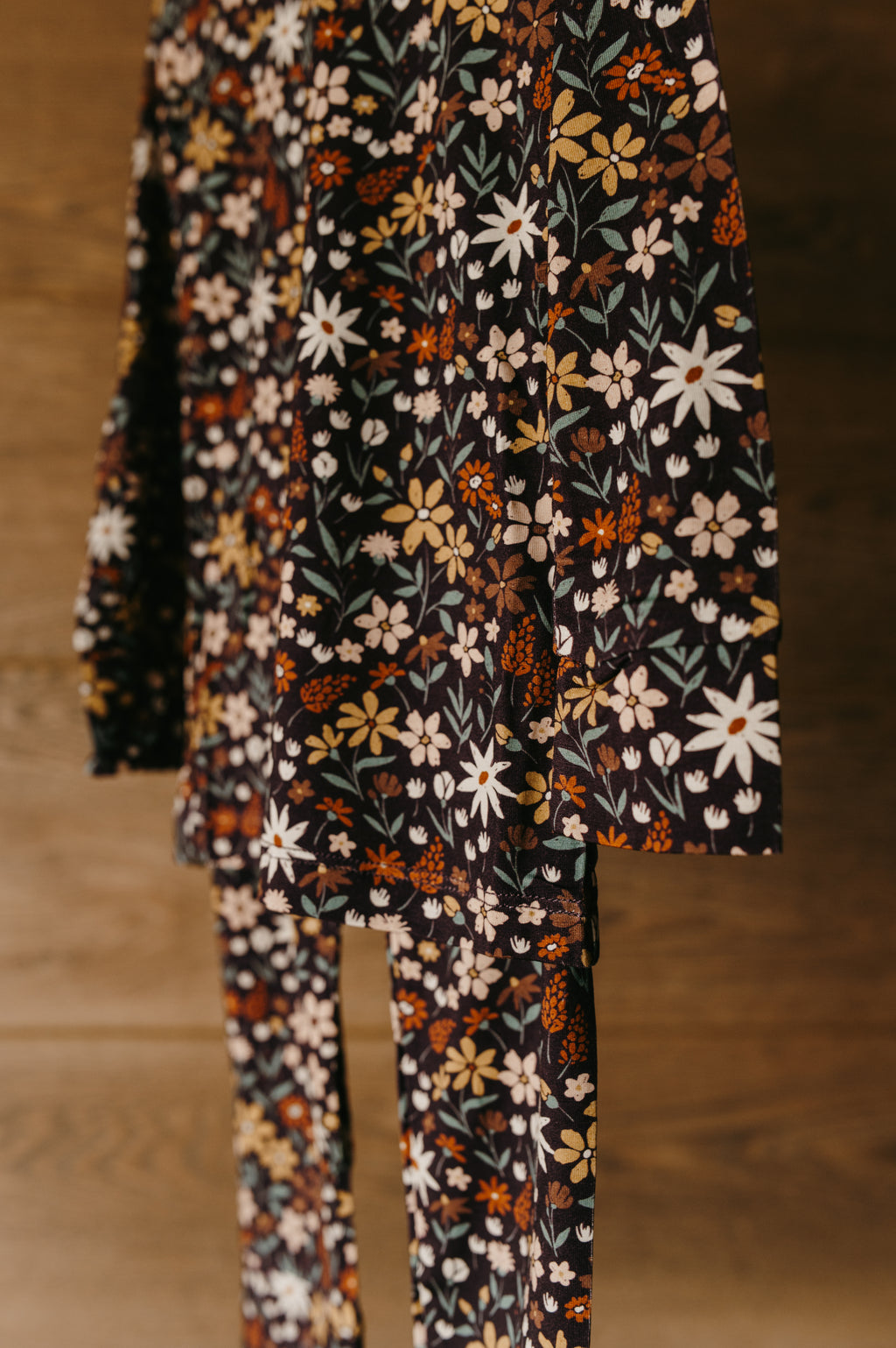 Plum Floral Two-Piece Pajamas