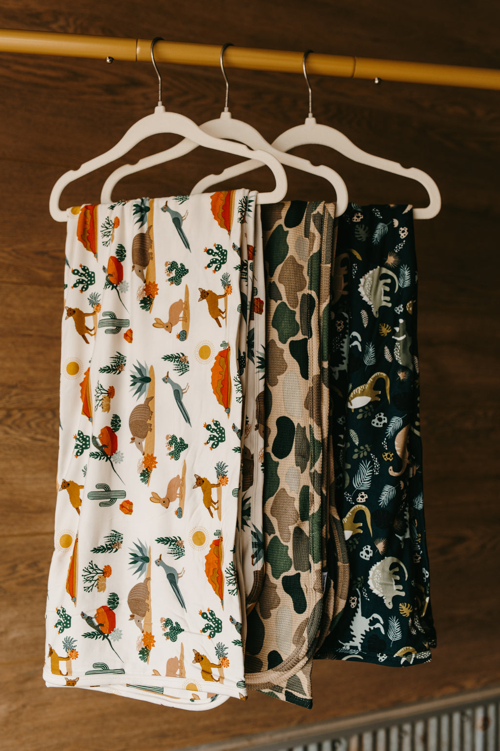 Camo Waffle Knit Bamboo Blanket