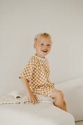 Checkered Lounge Short Set