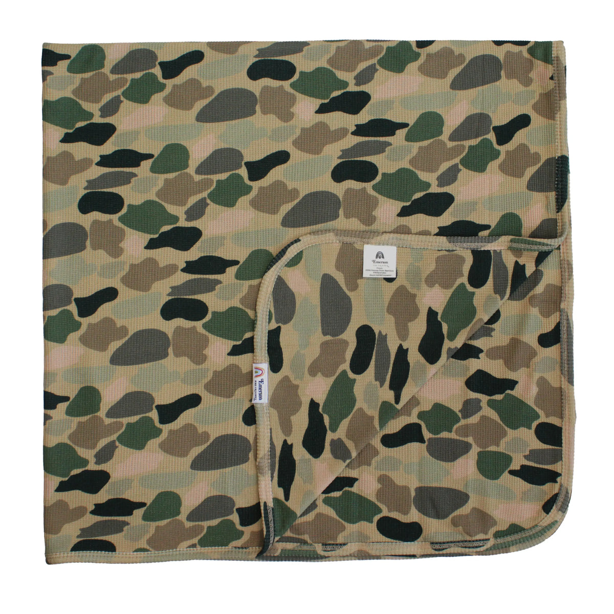 Camo Waffle Knit Bamboo Blanket